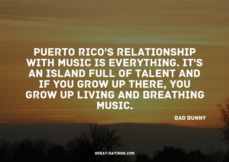 Puerto Rico's relationship with music is everything. It
