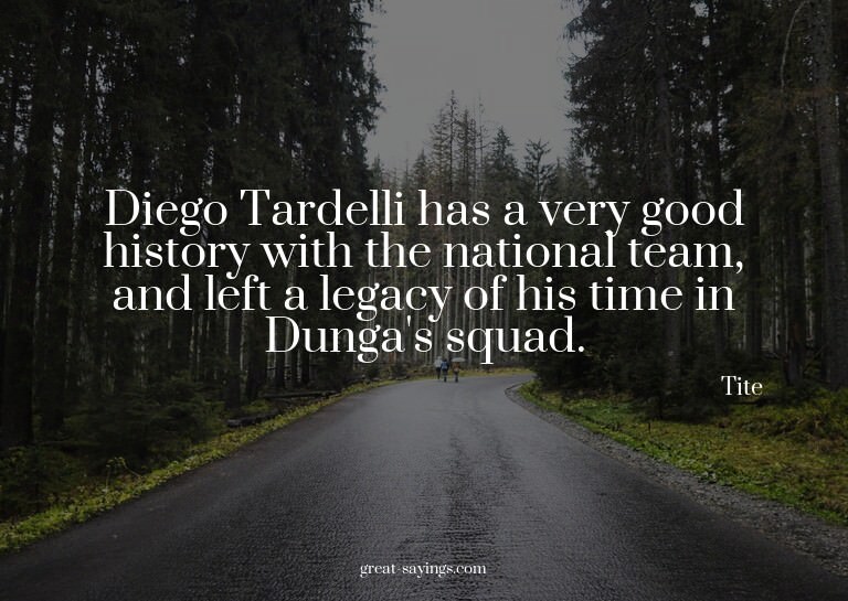 Diego Tardelli has a very good history with the nationa