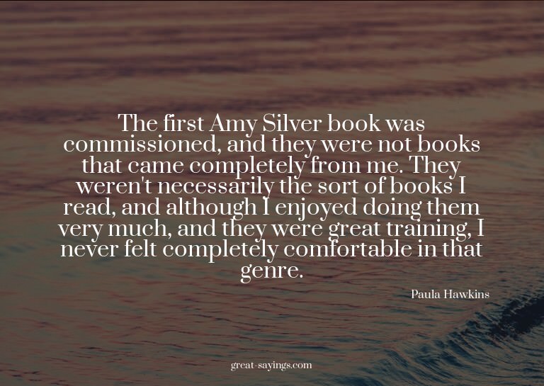 The first Amy Silver book was commissioned, and they we