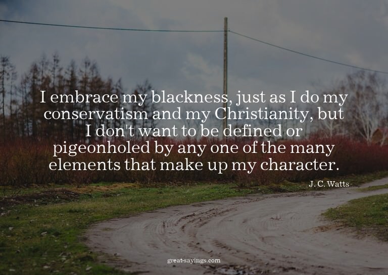 I embrace my blackness, just as I do my conservatism an