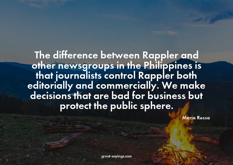 The difference between Rappler and other newsgroups in