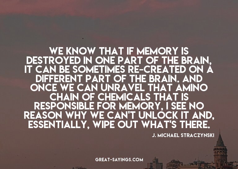 We know that if memory is destroyed in one part of the