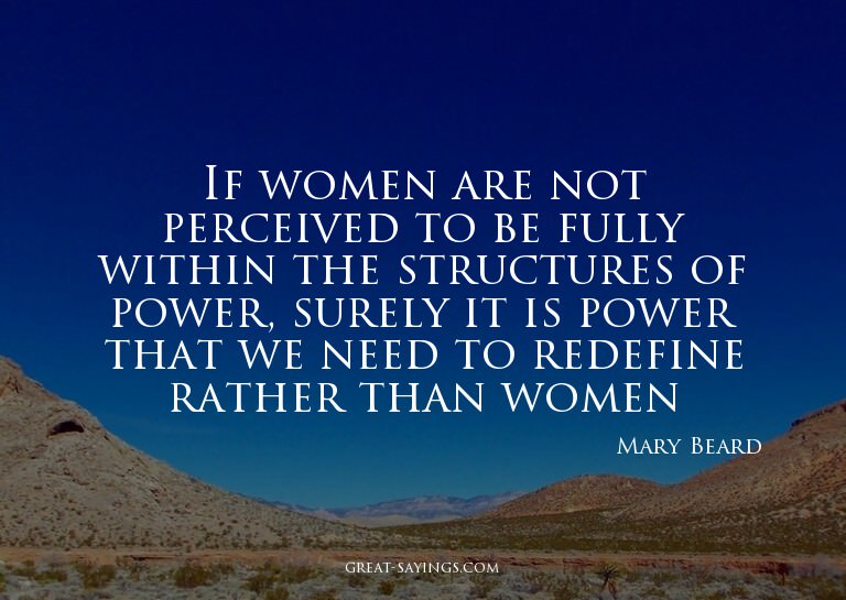 If women are not perceived to be fully within the struc