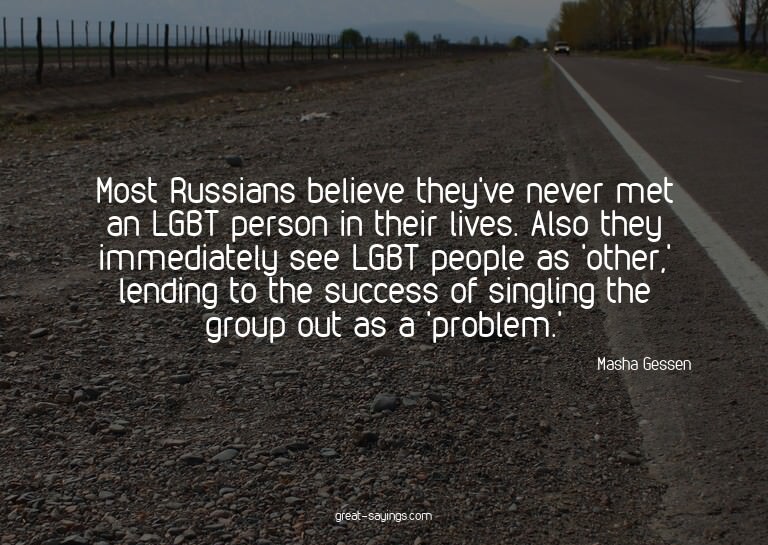 Most Russians believe they've never met an LGBT person