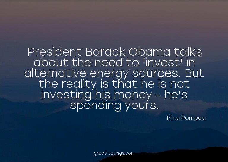 President Barack Obama talks about the need to 'invest'