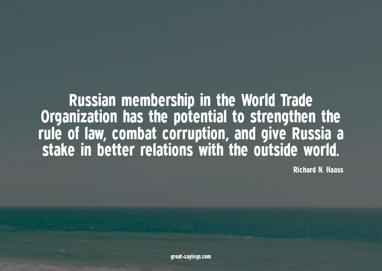 Russian membership in the World Trade Organization has
