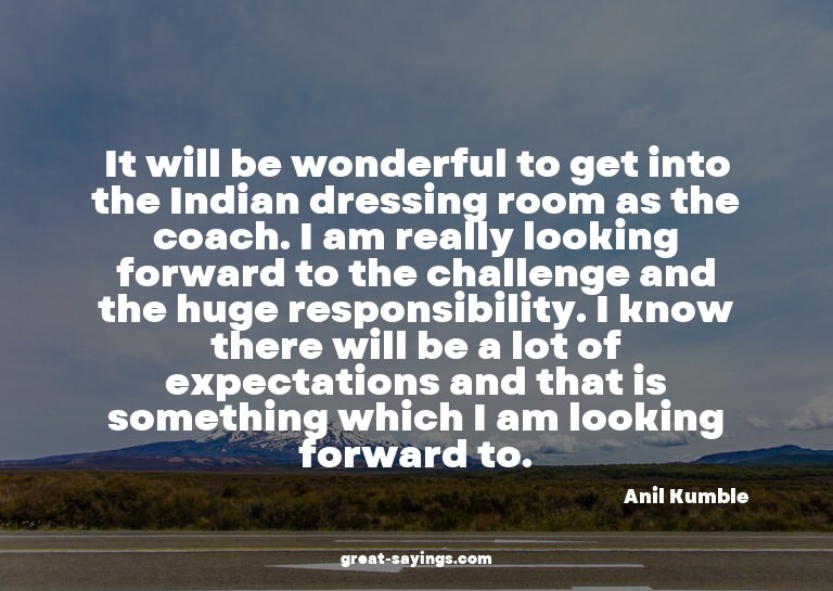 It will be wonderful to get into the Indian dressing ro