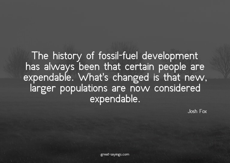 The history of fossil-fuel development has always been