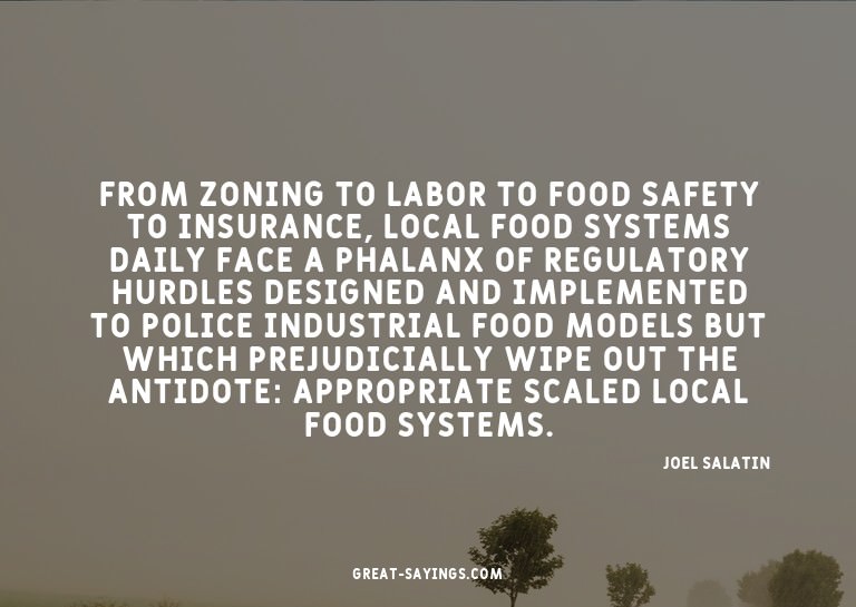 From zoning to labor to food safety to insurance, local