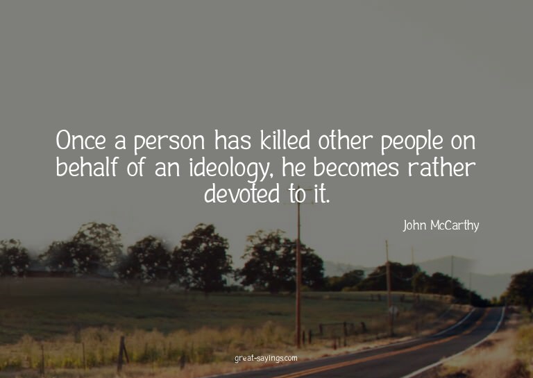 Once a person has killed other people on behalf of an i