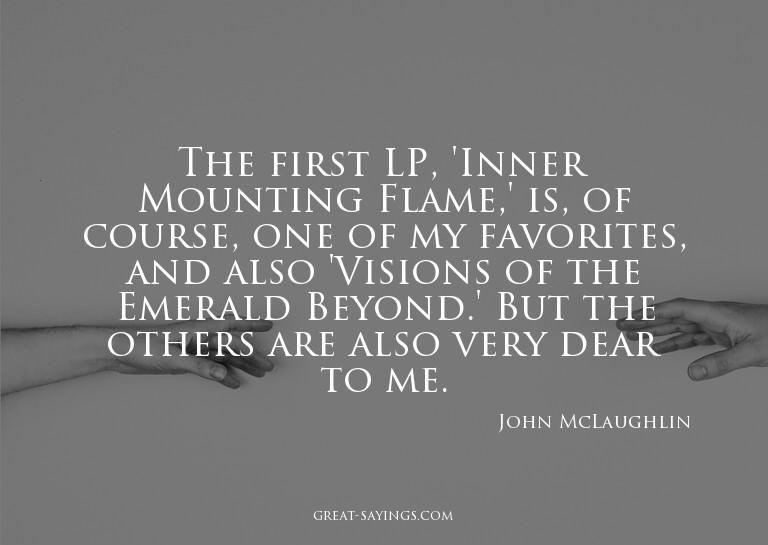 The first LP, 'Inner Mounting Flame,' is, of course, on