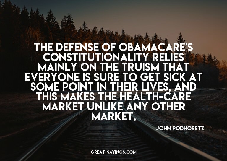 The defense of ObamaCare's constitutionality relies mai