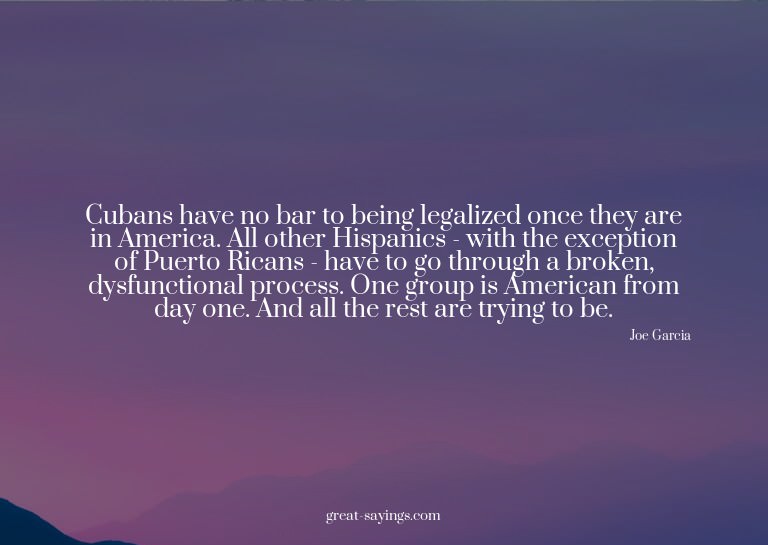 Cubans have no bar to being legalized once they are in