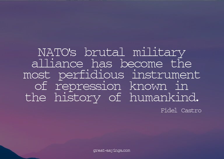 NATO's brutal military alliance has become the most per
