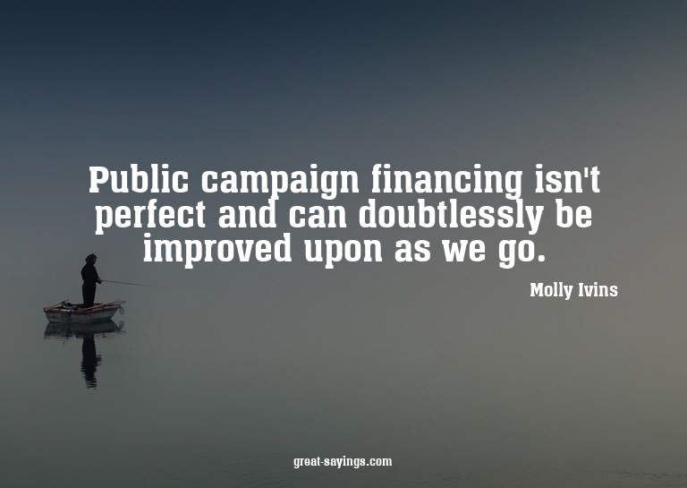 Public campaign financing isn't perfect and can doubtle