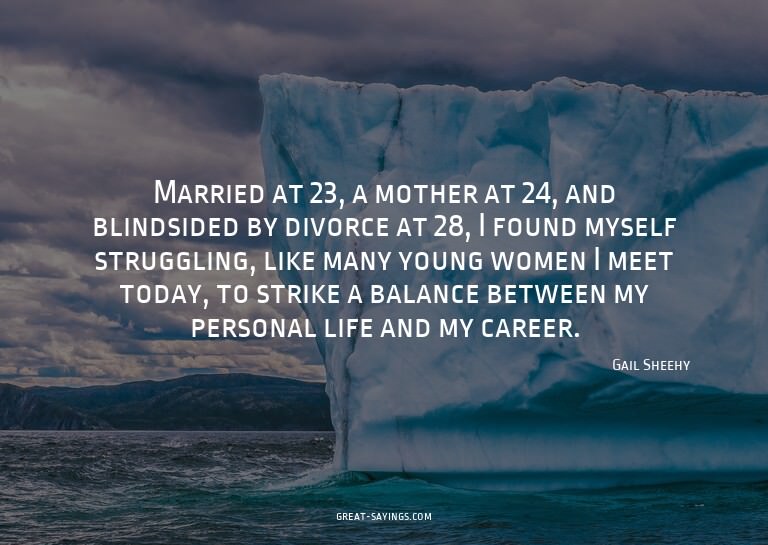 Married at 23, a mother at 24, and blindsided by divorc