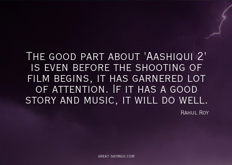 The good part about 'Aashiqui 2' is even before the sho