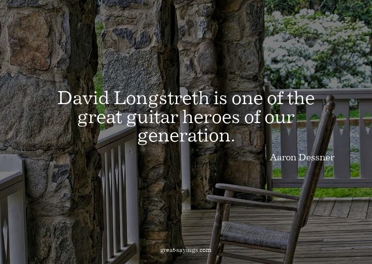 David Longstreth is one of the great guitar heroes of o