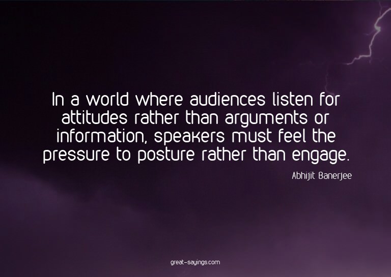 In a world where audiences listen for attitudes rather