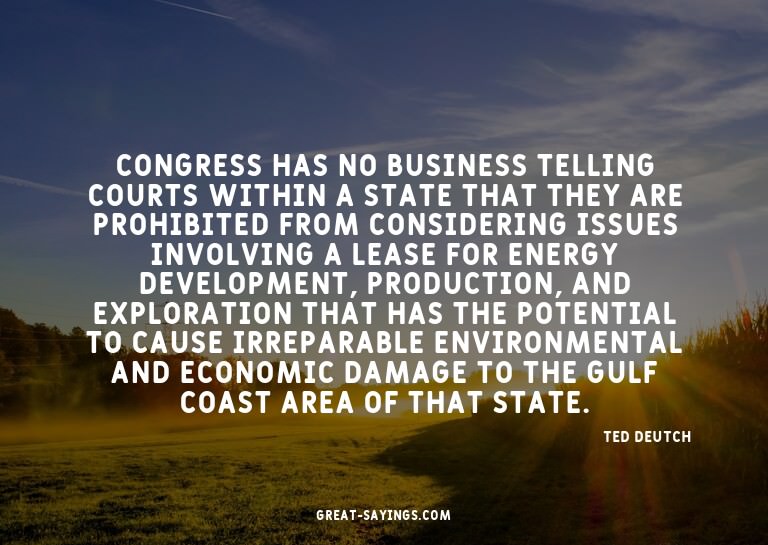 Congress has no business telling courts within a state