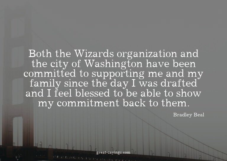 Both the Wizards organization and the city of Washingto