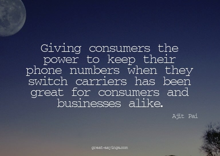 Giving consumers the power to keep their phone numbers