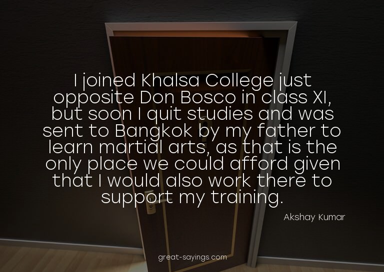 I joined Khalsa College just opposite Don Bosco in clas