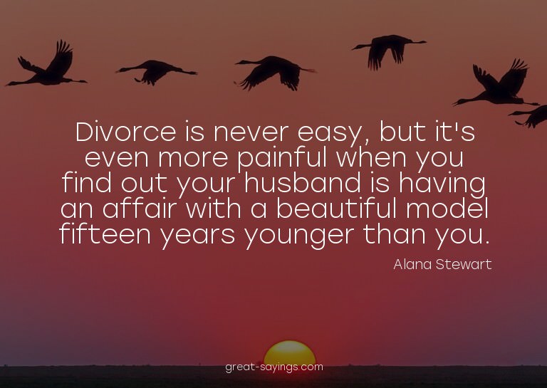 Divorce is never easy, but it's even more painful when