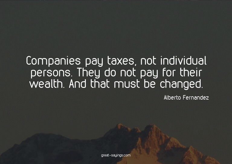 Companies pay taxes, not individual persons. They do no