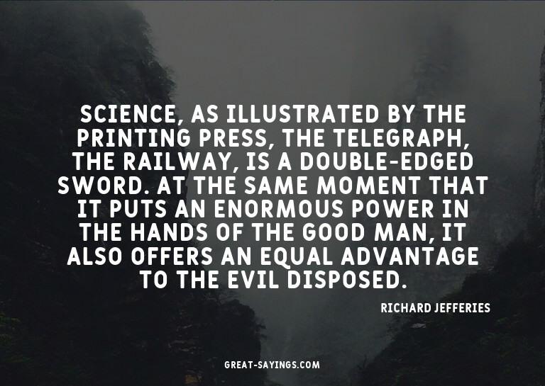 Science, as illustrated by the printing press, the tele