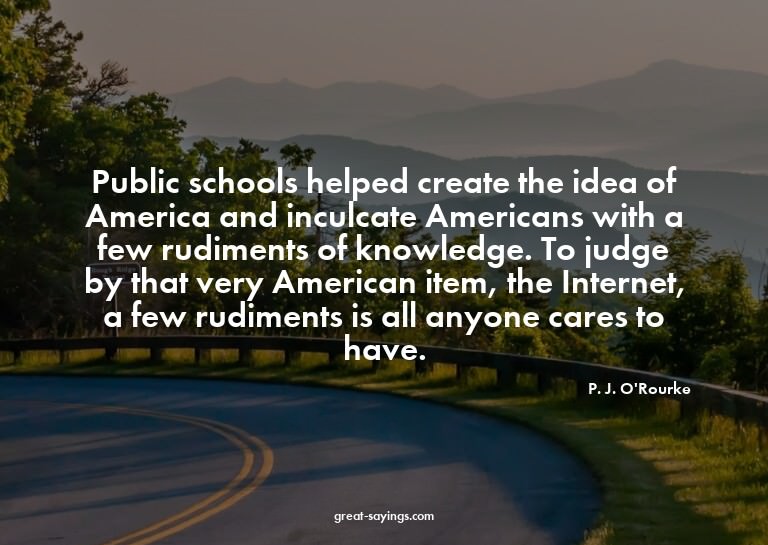 Public schools helped create the idea of America and in