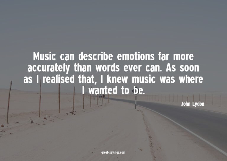 Music can describe emotions far more accurately than wo