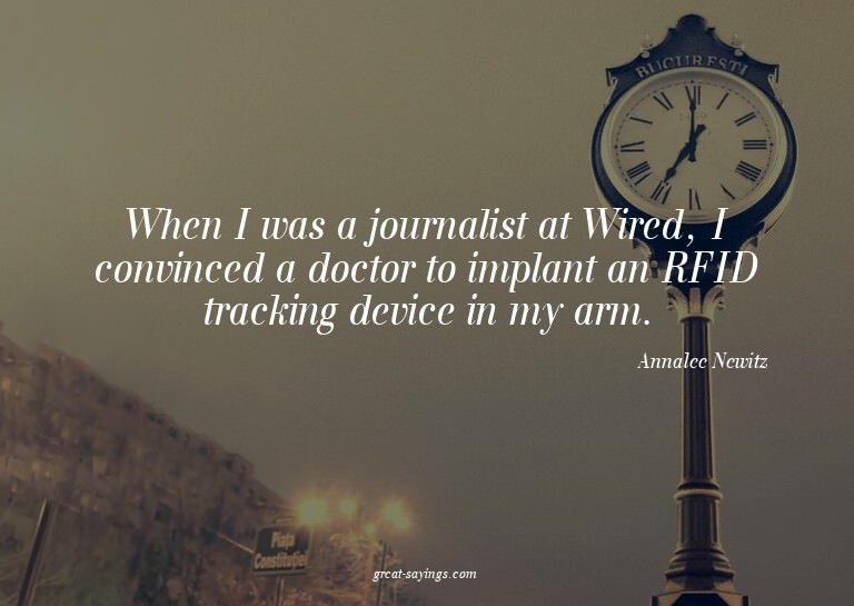 When I was a journalist at Wired, I convinced a doctor