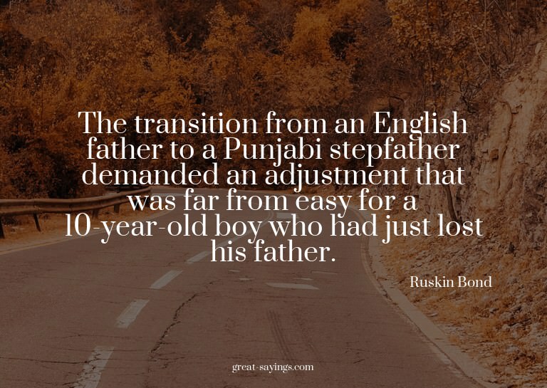 The transition from an English father to a Punjabi step