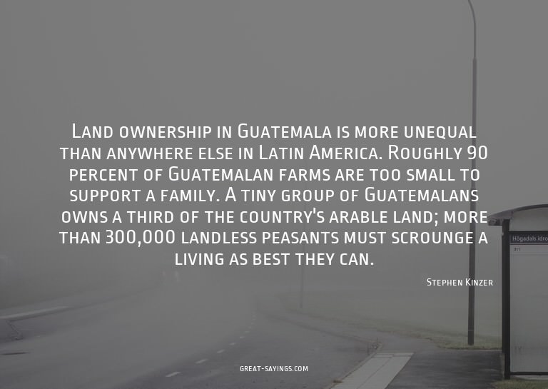 Land ownership in Guatemala is more unequal than anywhe