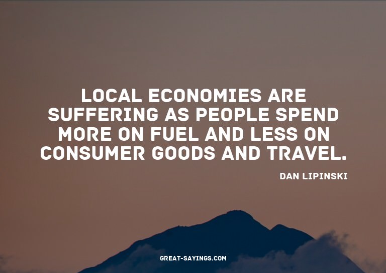 Local economies are suffering as people spend more on f
