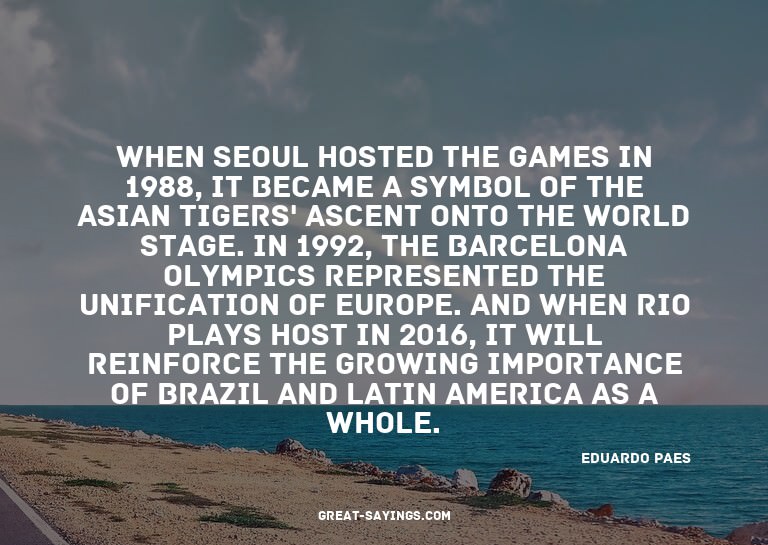 When Seoul hosted the Games in 1988, it became a symbol