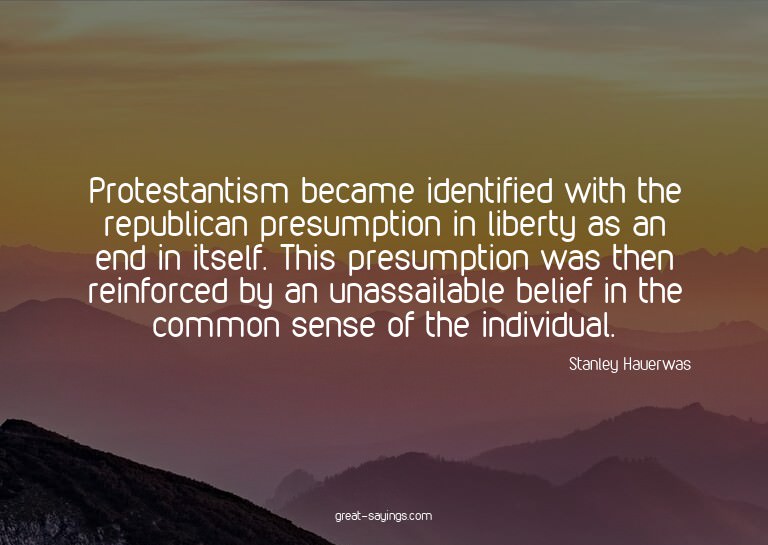 Protestantism became identified with the republican pre