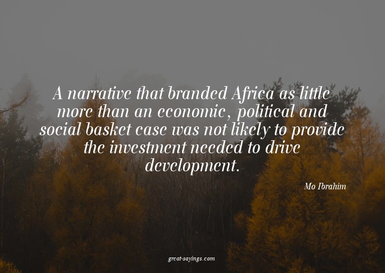 A narrative that branded Africa as little more than an