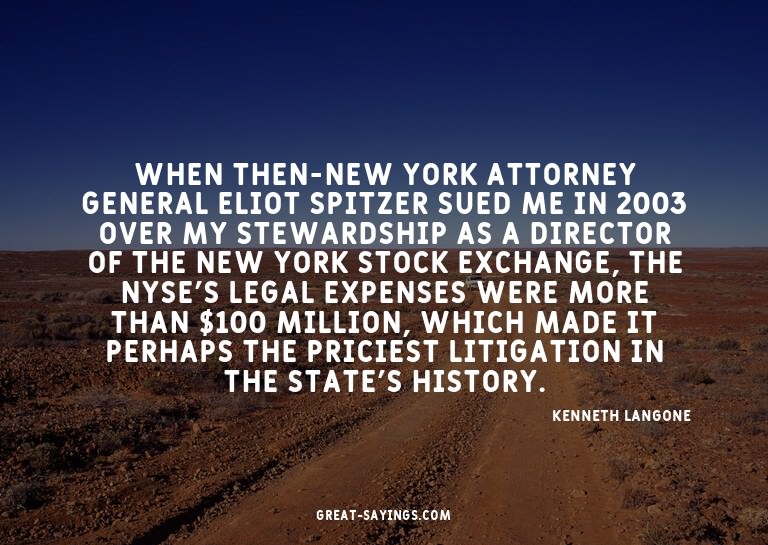 When then-New York Attorney General Eliot Spitzer sued