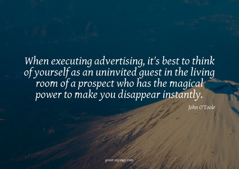 When executing advertising, it's best to think of yours