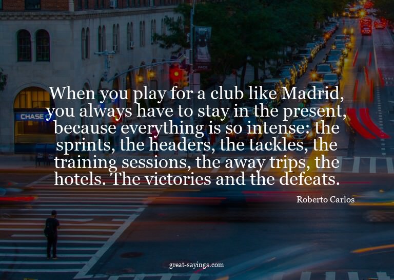 When you play for a club like Madrid, you always have t