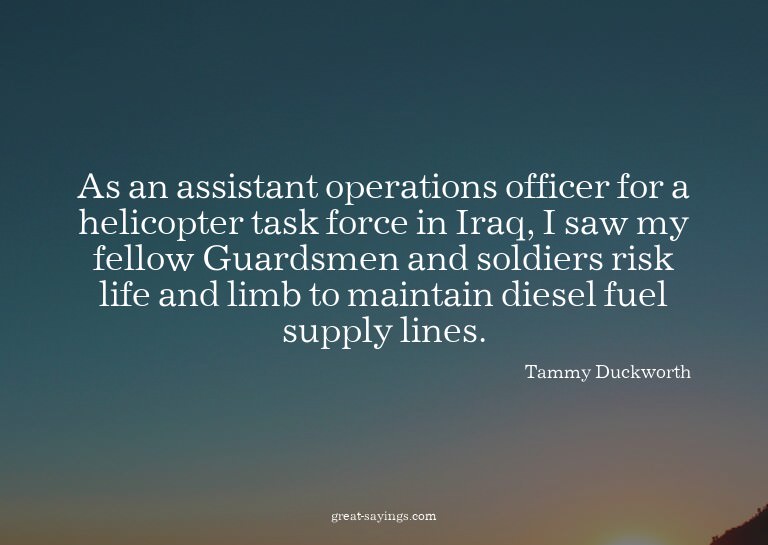 As an assistant operations officer for a helicopter tas