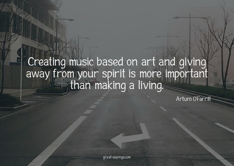 Creating music based on art and giving away from your s