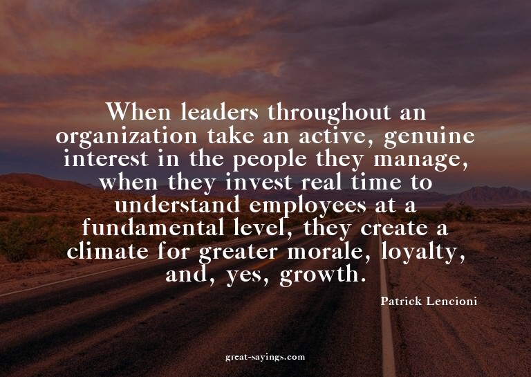 When leaders throughout an organization take an active,