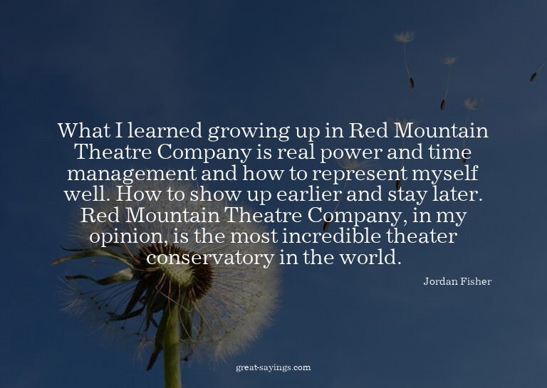 What I learned growing up in Red Mountain Theatre Compa