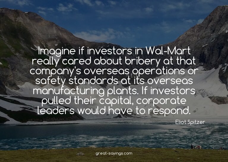 Imagine if investors in Wal-Mart really cared about bri