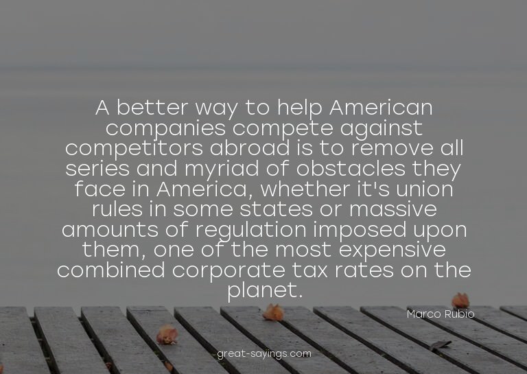 A better way to help American companies compete against