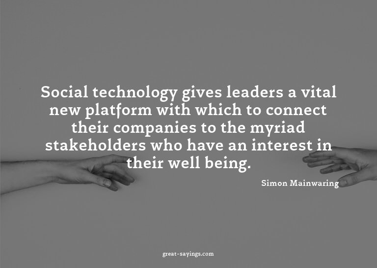 Social technology gives leaders a vital new platform wi