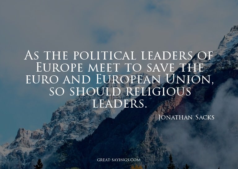 As the political leaders of Europe meet to save the eur